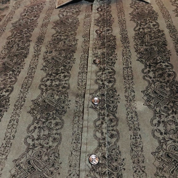 Eighty Eight Platinum, Black Patterned Button down Shirt, Men’s: Size, Medium - Picture 4 of 5